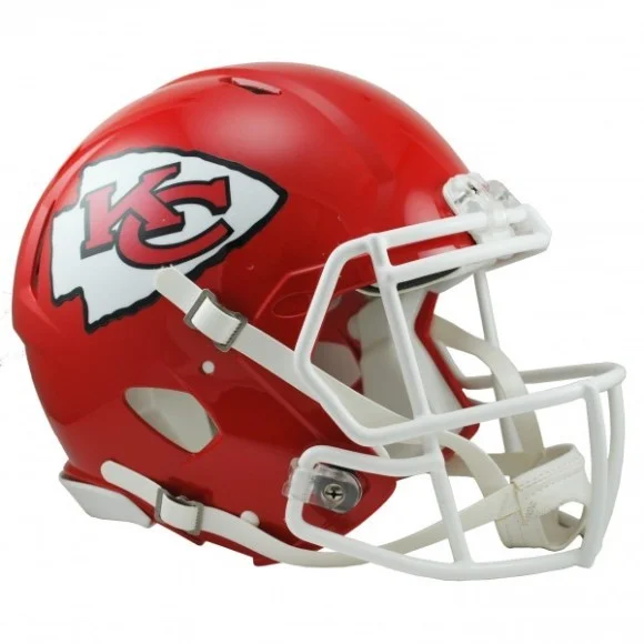 Kansas City Chiefs De Tamaño Completo Riddell, La Revolución De La Velocidad De Auténtica Réplica De Casco