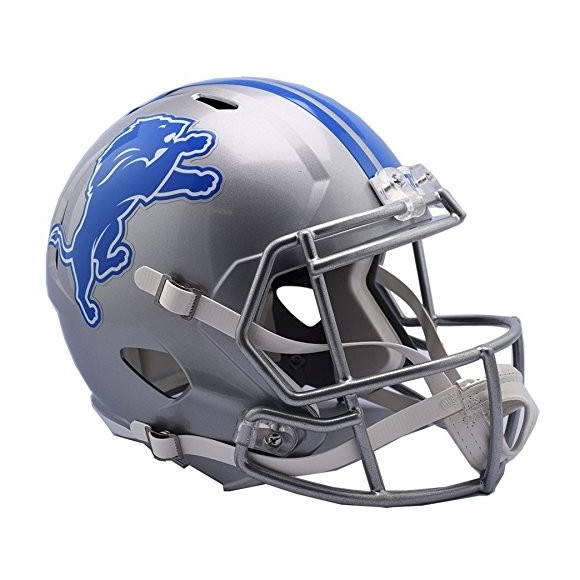 Los Leones De Detroit (2017) De Tamaño Completo Riddell Speed Réplica De  Casco