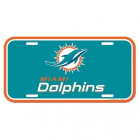 Placa de matrícula de los Miami Dolphins
