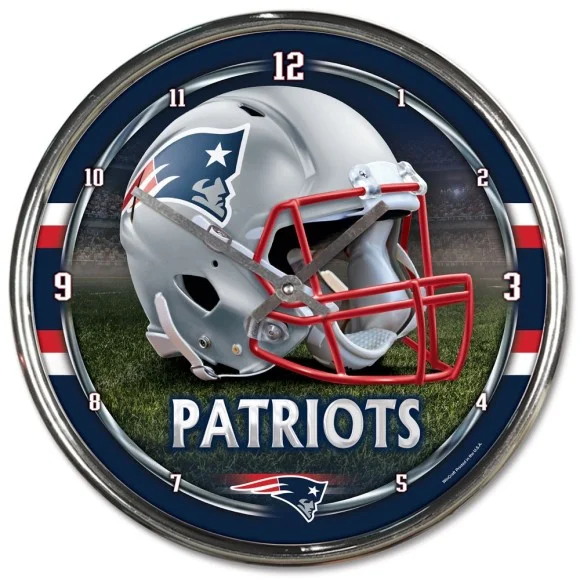 Reloj cromado de los New England Patriots