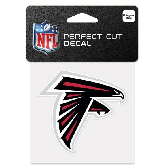 Calcomanía con el logo de los Atlanta Falcons de 4" x 4".