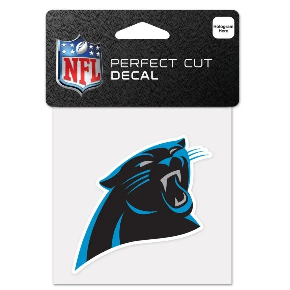 Calcomanía con el logo de los Carolina Panthers de 4" x 4".