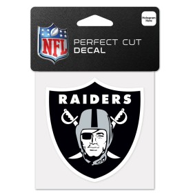 Calcomanía con el logo de los Oakland Raiders de 4" x 4".
