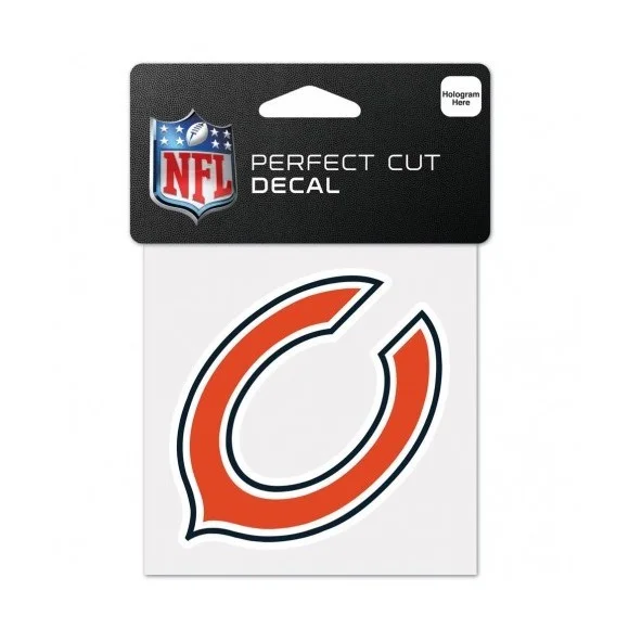 Calcomanía con el logo de los Chicago Bears de 4" x 4".