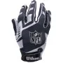 Wilson NFL Stretch Fit Receiver Gloves Silver Back (gants de receveur extensibles)