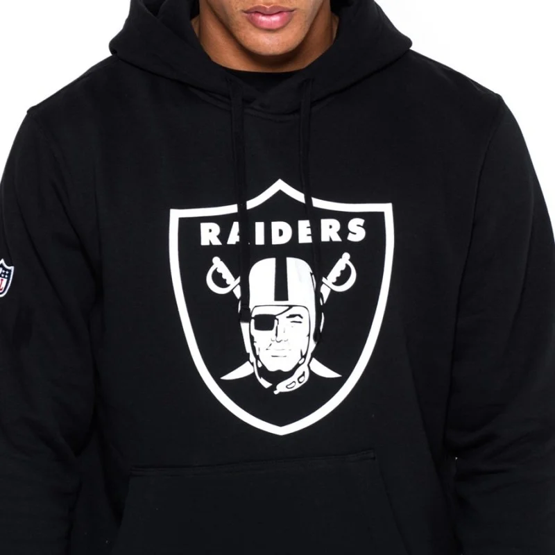 LAS VEGAS RAIDERS TAKE THE FIELD TRI-COLOR BLOCK HOODED FLEECE PULLOVE