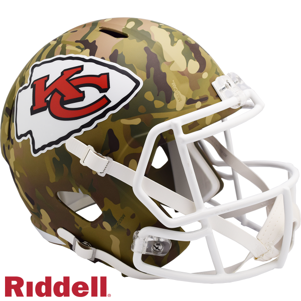 Casco Kansas City Chiefs Camo Alternate Full Size Replica Speed Helmet