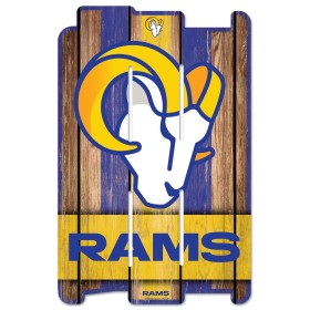 Los Angeles Rams træhegn skilt