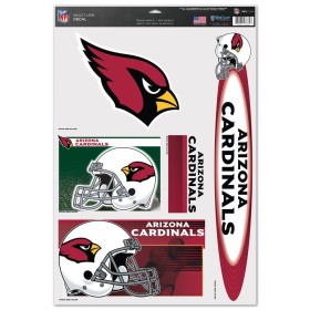 Paquete de 5 pegatinas multiuso de los Arizona Cardinals