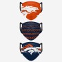 Funda para la cara de los Denver Broncos 3pk