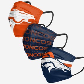 Funda para la cara de los Denver Broncos 3pk