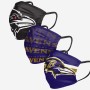 Baltimore Ravens ansigtsbetræk 3 stk.