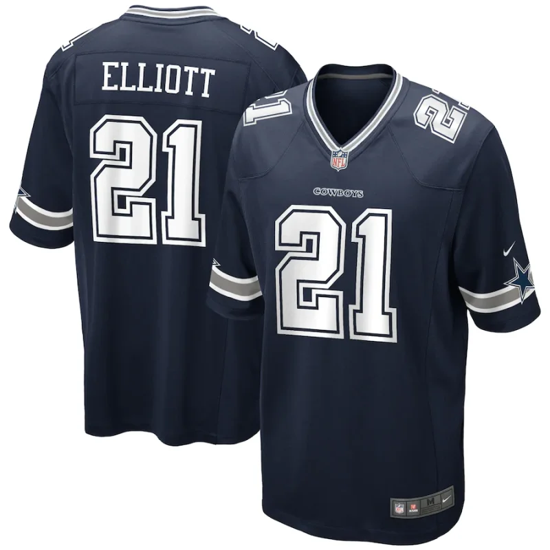 Camiseta juvenil de juego de los Dallas Cowboys Nike - Ezekiel Elliott