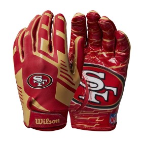 Wilson NFL Stretch Fit Jugend Receivers Handschuhe - San Francisco 49ers