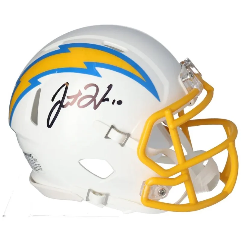 Justin Herbert good Autograph Mini Helmet