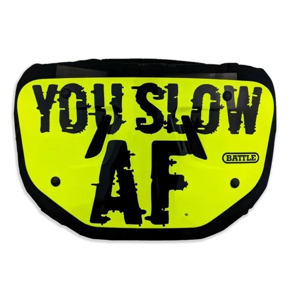 Piastra posteriore cromata "Slow AF" Battle