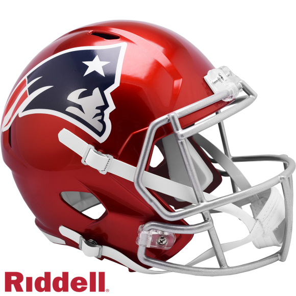 Mac Jones New England Patriots Autographed Riddell Flash Alternate Speed Authentic Helmet