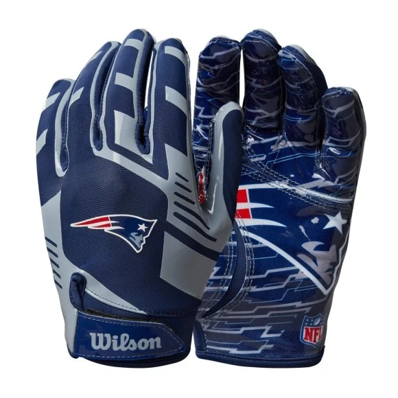 Gants NFL Stretch Fit pour jeunes receveurs - New England Patriots