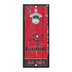 Tampa Bay Buccaneers Bottle Opener Sign 5" x 11"