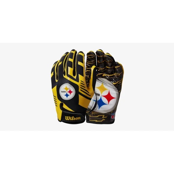 Guanti Wilson NFL Stretch Fit per giovani ricevitori - Pittsburgh Steelers