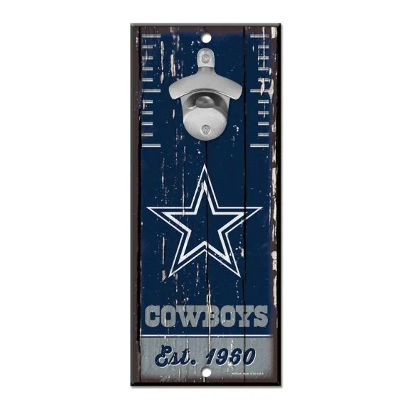 Dallas Cowboys Bottle Opener Sign 5" x 11"