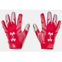 Rote Under Armour F8 Receiver Handschuhe