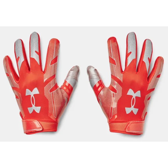 Orange Under Armour F8 Receiver Handschuhe