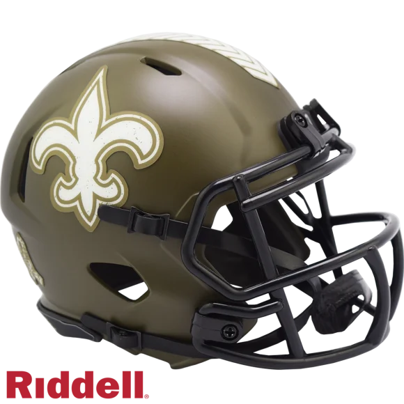 New Orleans Saints Riddell Salute To Service Speed Mini Helmet
