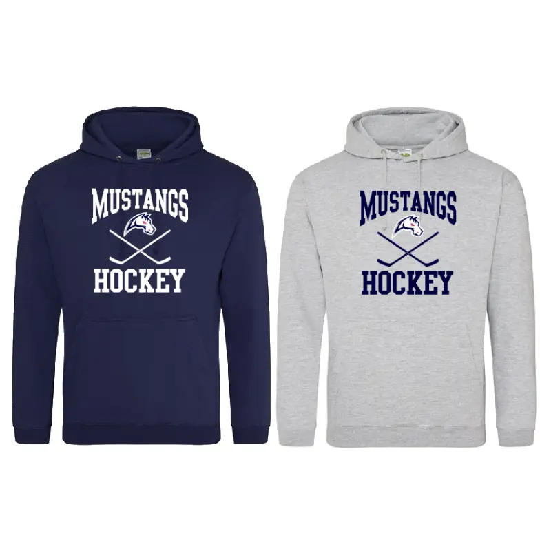 Invicta Mustangs Ice Hockey Stick Logo Hoodie