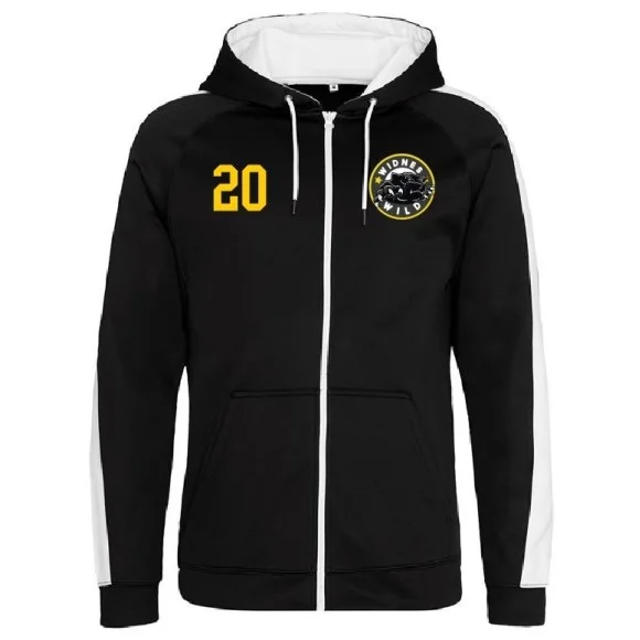 Widnes Wild - Custom Embroidered Sports Performance Zip Hoodie