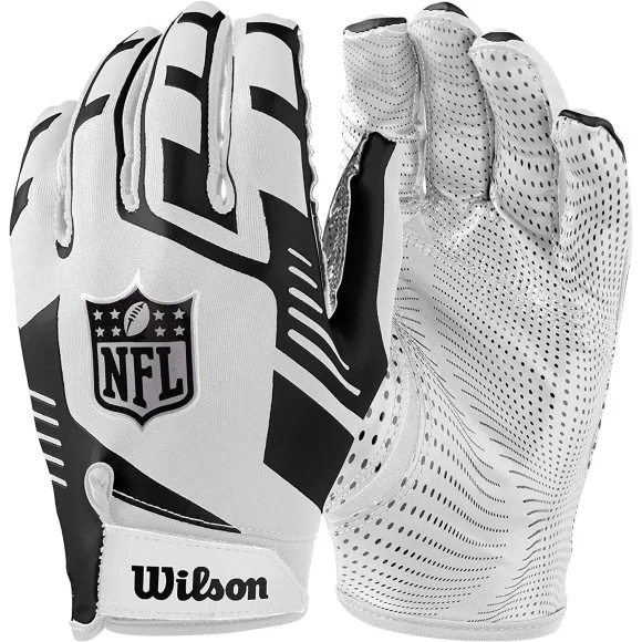 Guanti da ricevitore Wilson NFL Stretch Fit Bianco