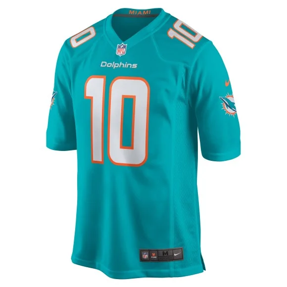 Miami Dolphins - Maglia da gioco Nike Home - Tyreek Hill - Parte anteriore Aqua