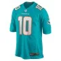 Miami Dolphins - Maglia da gioco Nike Home - Tyreek Hill - Parte anteriore Aqua