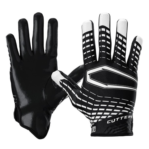 Cutters Youth Rev Pro 5.0 Receiver Handschuhe (9-13 Jahre) Schwarz