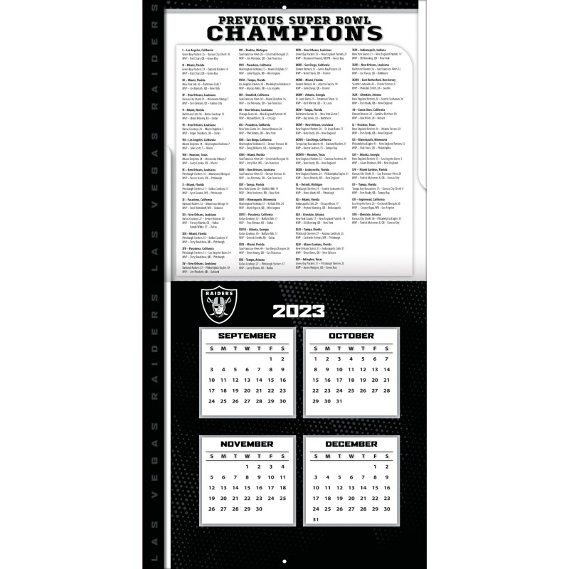 Las Vegas Raiders 2024 Wall Calendar