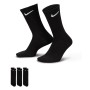 Calcetines Nike Dri-Fit Crew 3 unidades Negro