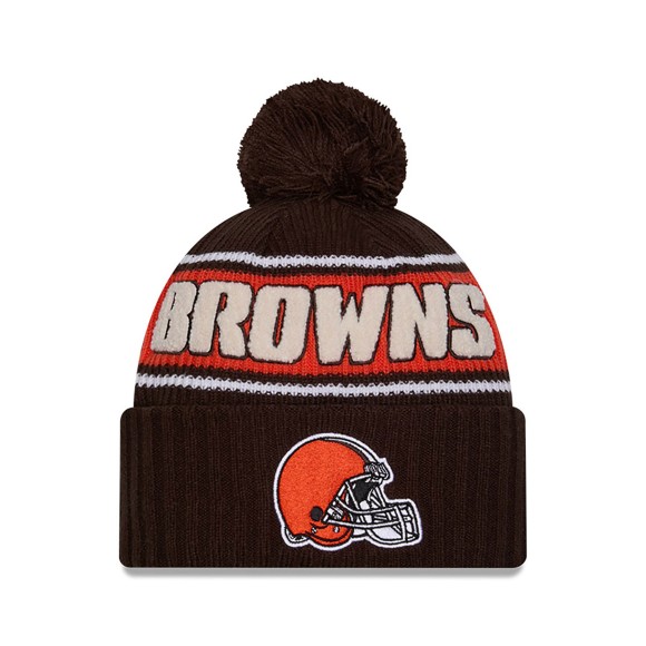 Cleveland Browns New Era 2024 Sideline Sport Knit Front