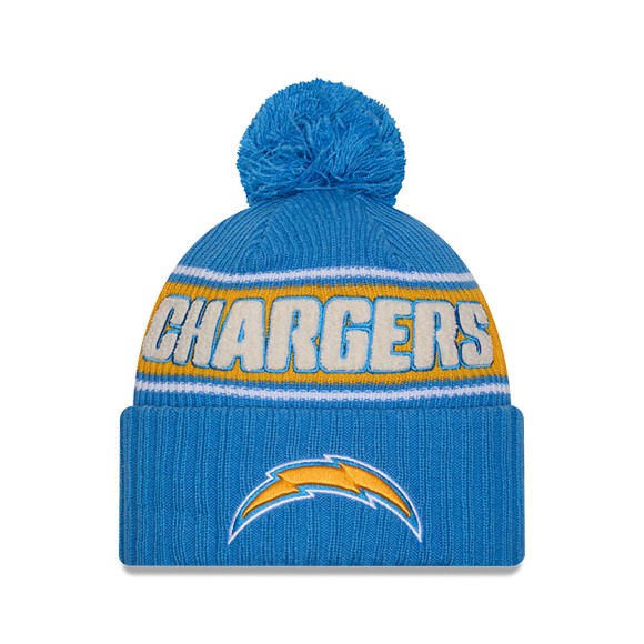 Los Angeles Chargers New Era 2024 Sideline Sport Knit Front