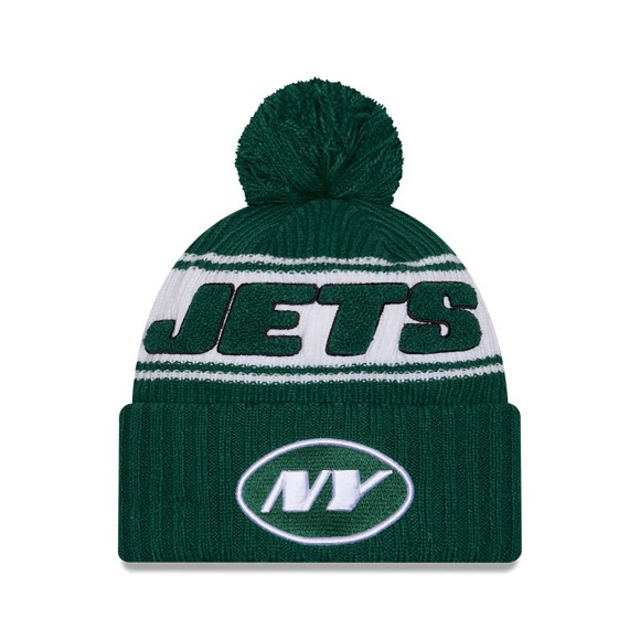 New York Jets New Era 2024 Sideline Sport Knit Front