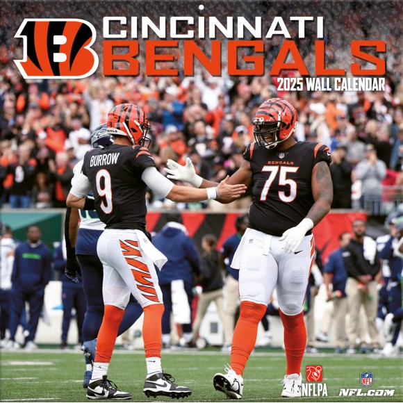 Cincinnati Bengals 2025 12"x12" Wall Calendar Front