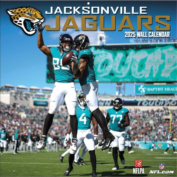 Jacksonville Jaguars 2025 12"x12" Wall Calendar Front