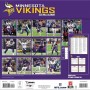 Minnesota Vikings 2025 12"x12" Wall Calendar Back