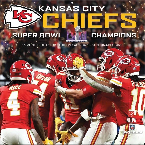 Kansas City Chiefs 2025 12"x12" Wall Calendar front