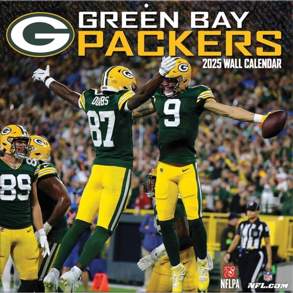 Green Bay Packers 2025 12"x12" Wall Calendar Front