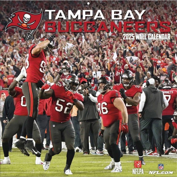 Tampa Bay Buccaneers 2025 12"x12" Wall Calendar Front