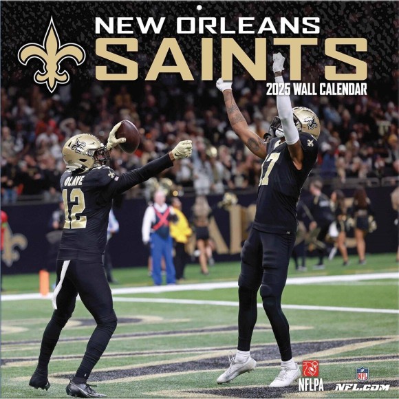 New Orleans Saints 2025 12"x12" Wall Calendar Front