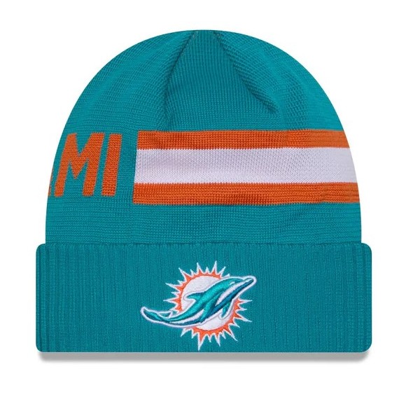 Miami Dolphins New Era 2024 Beanie Front