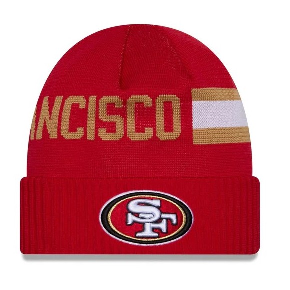 San Francisco 49ers New Era 2024 Beanie Front