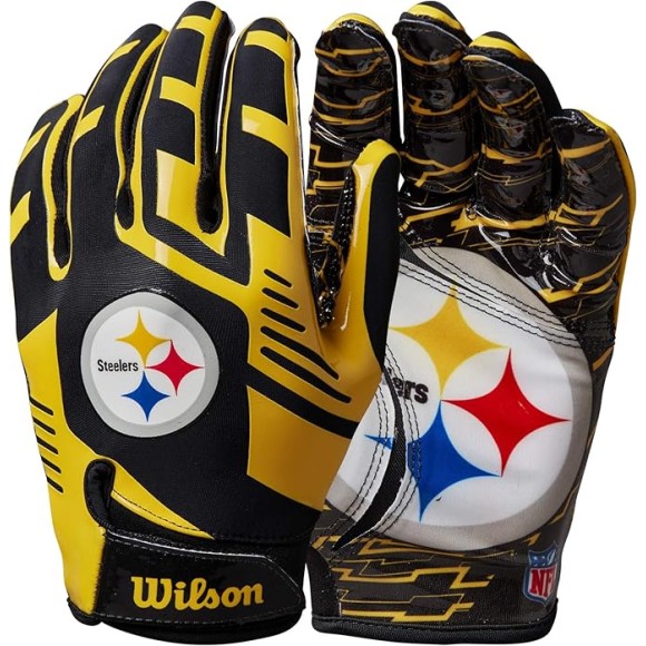 copy of Guantes Wilson NFL Stretch Fit Youth Receivers - Pittsburgh Steelers