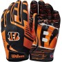 Gants de receveur Wilson NFL Stretch Fit adulte pour les Cincinnati Bengals